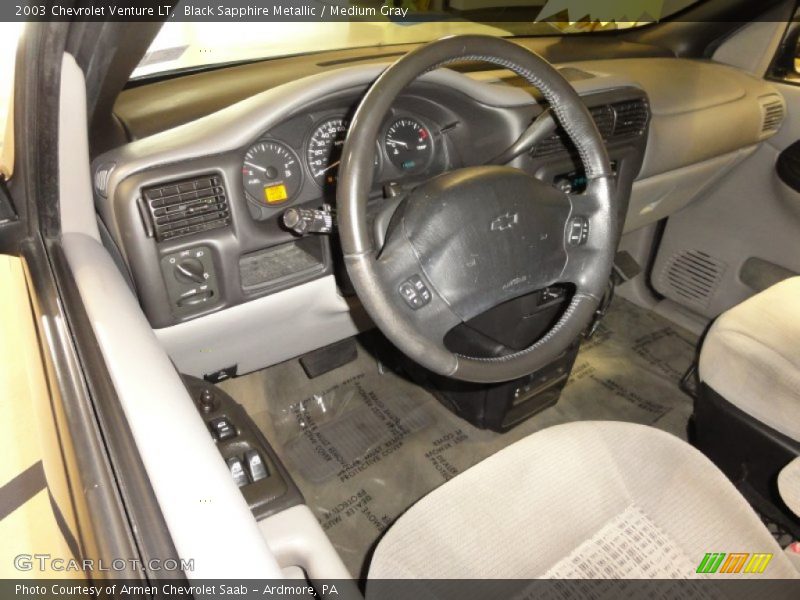 Black Sapphire Metallic / Medium Gray 2003 Chevrolet Venture LT