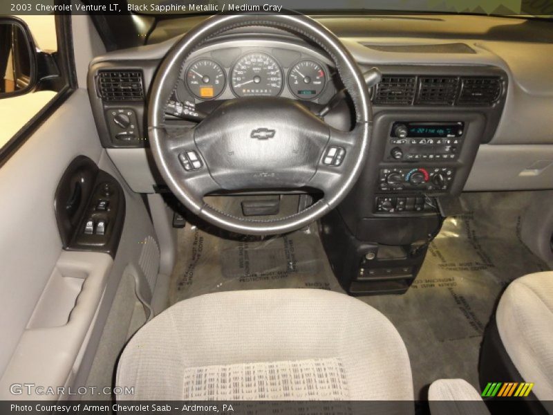 Black Sapphire Metallic / Medium Gray 2003 Chevrolet Venture LT