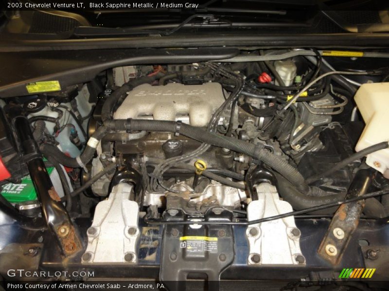 Black Sapphire Metallic / Medium Gray 2003 Chevrolet Venture LT