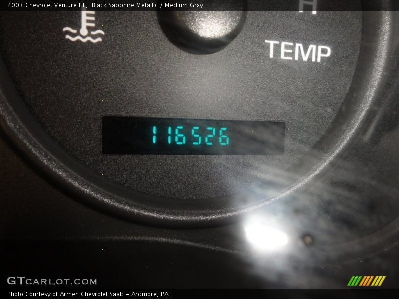 Black Sapphire Metallic / Medium Gray 2003 Chevrolet Venture LT
