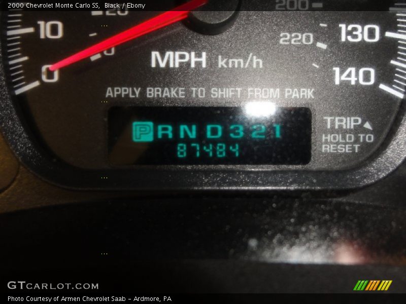 Black / Ebony 2000 Chevrolet Monte Carlo SS