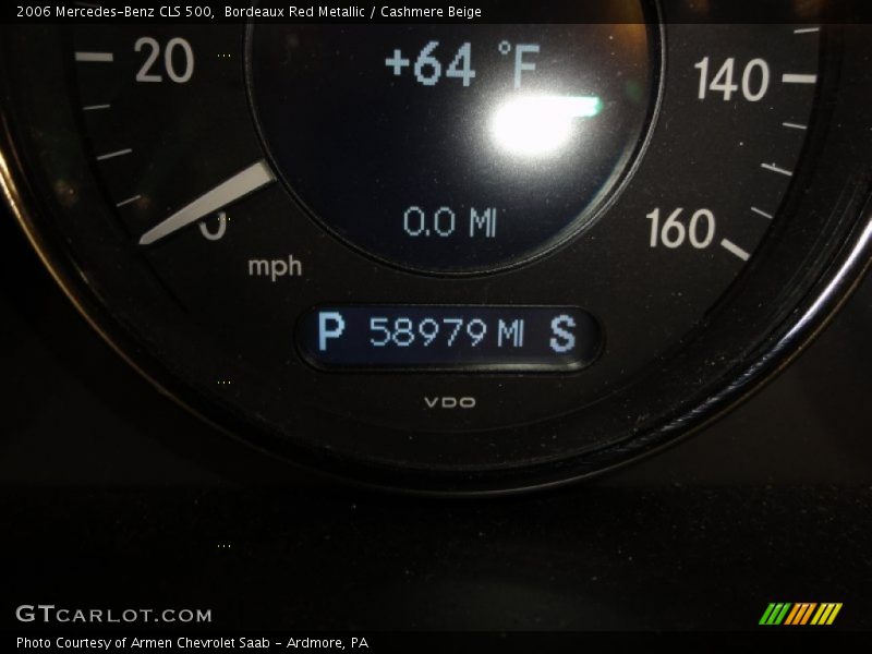 Bordeaux Red Metallic / Cashmere Beige 2006 Mercedes-Benz CLS 500