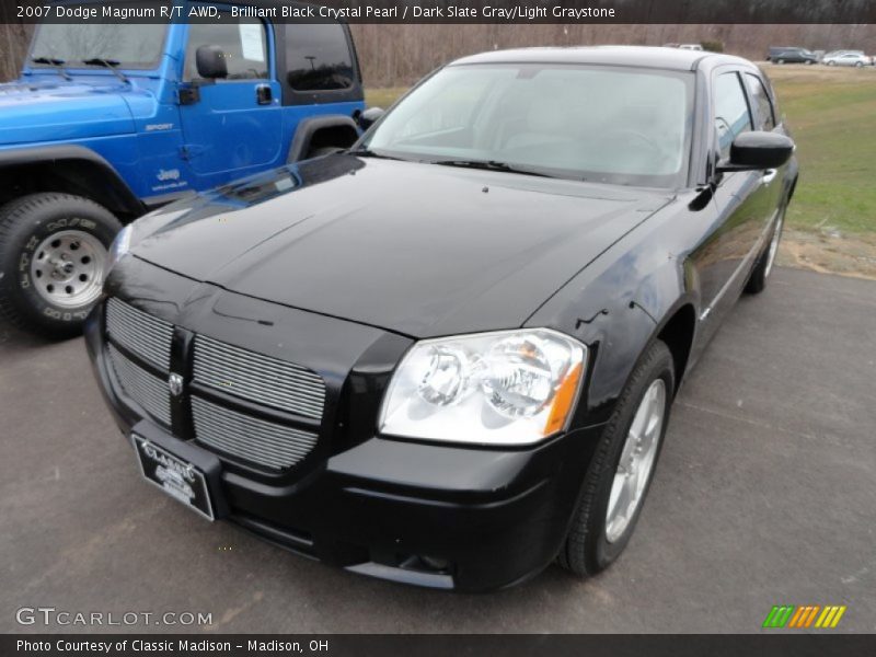Brilliant Black Crystal Pearl / Dark Slate Gray/Light Graystone 2007 Dodge Magnum R/T AWD