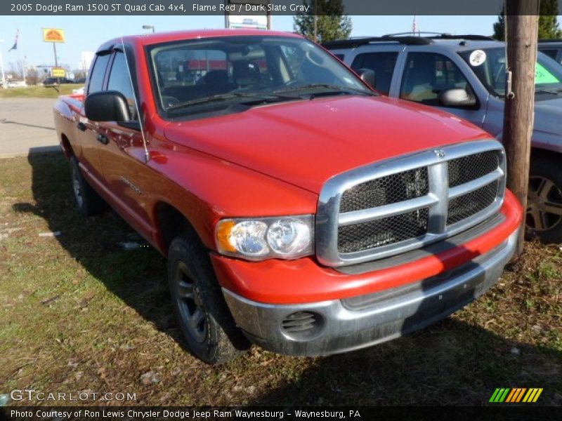 Flame Red / Dark Slate Gray 2005 Dodge Ram 1500 ST Quad Cab 4x4