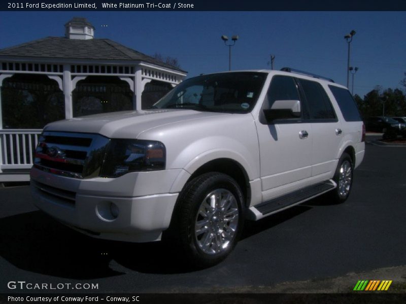 White Platinum Tri-Coat / Stone 2011 Ford Expedition Limited