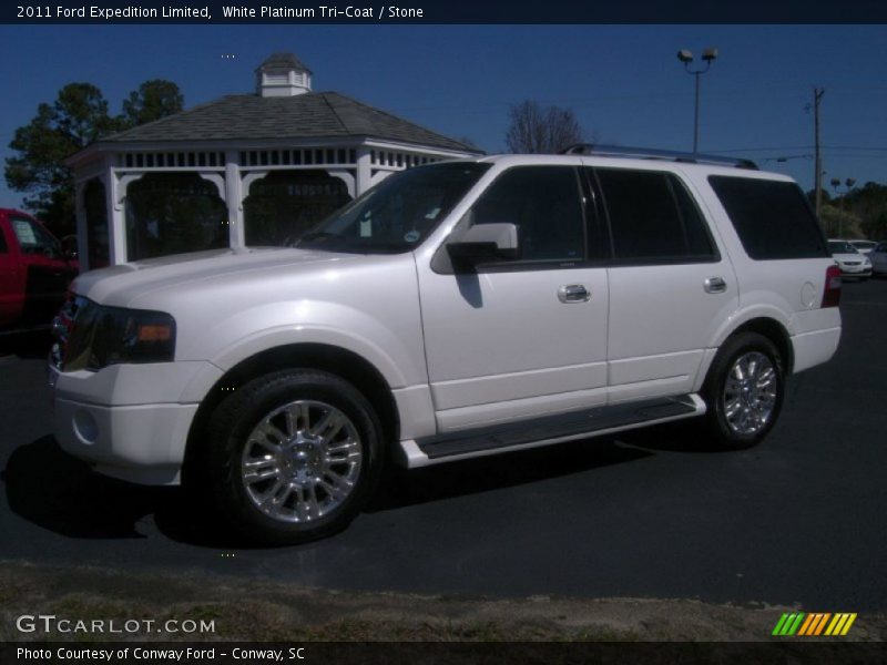 White Platinum Tri-Coat / Stone 2011 Ford Expedition Limited