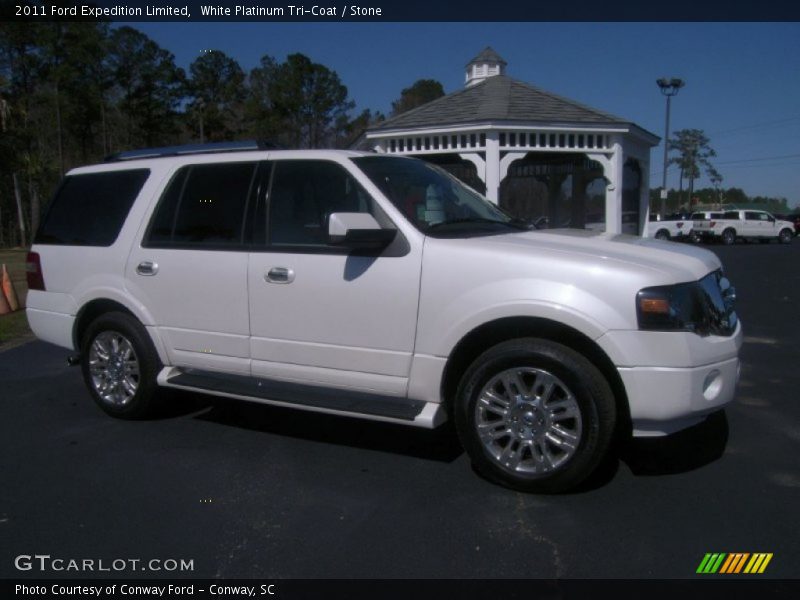White Platinum Tri-Coat / Stone 2011 Ford Expedition Limited