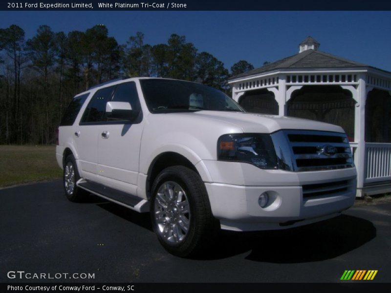 White Platinum Tri-Coat / Stone 2011 Ford Expedition Limited