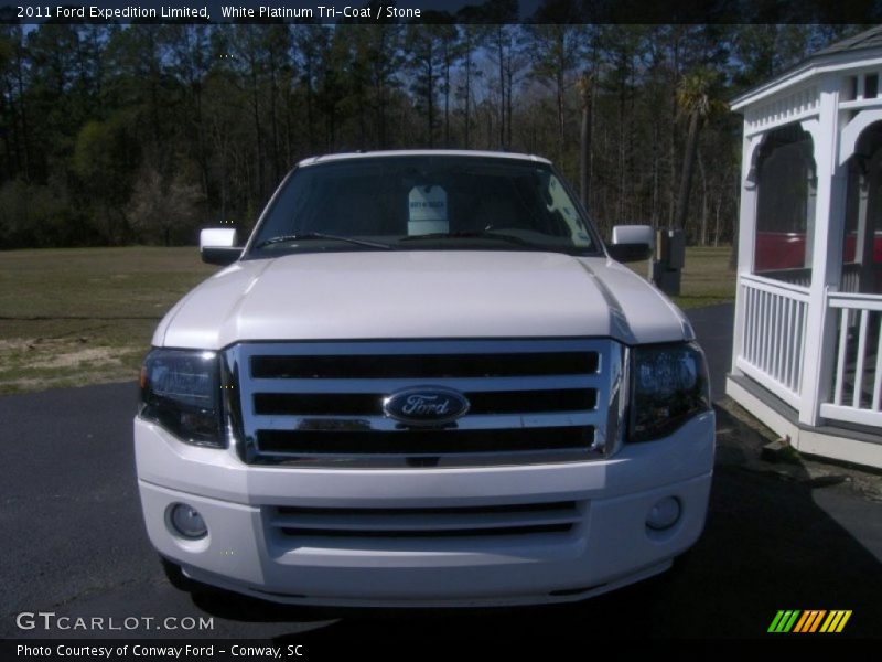 White Platinum Tri-Coat / Stone 2011 Ford Expedition Limited
