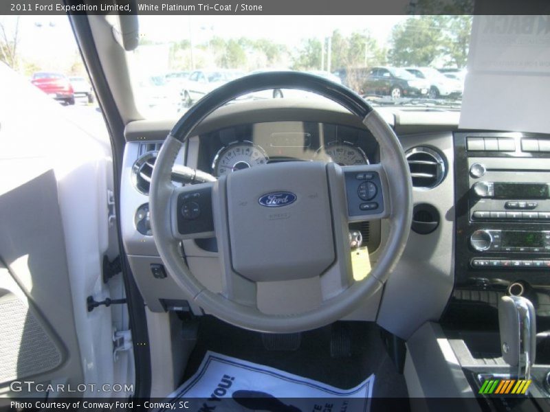 White Platinum Tri-Coat / Stone 2011 Ford Expedition Limited