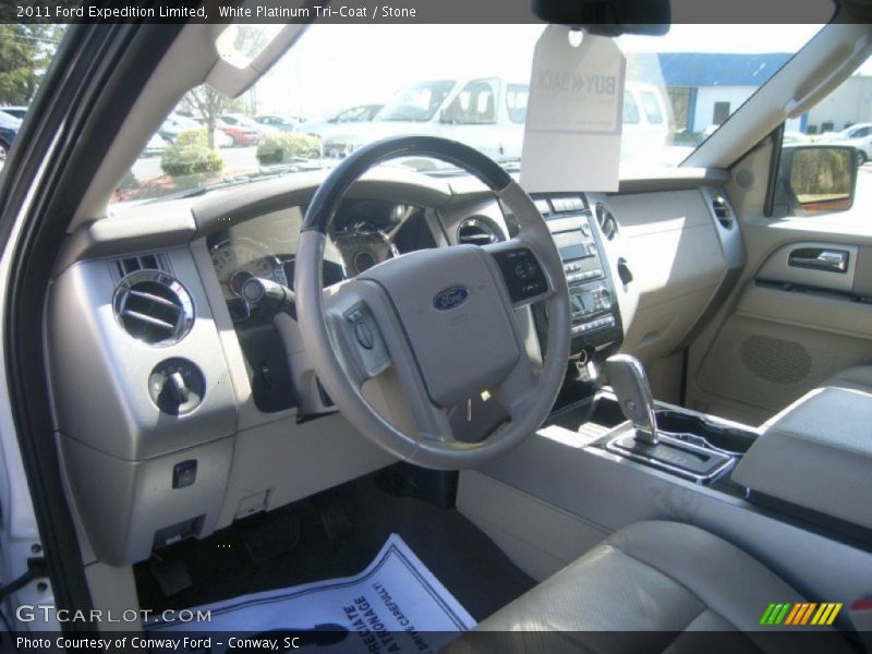 White Platinum Tri-Coat / Stone 2011 Ford Expedition Limited