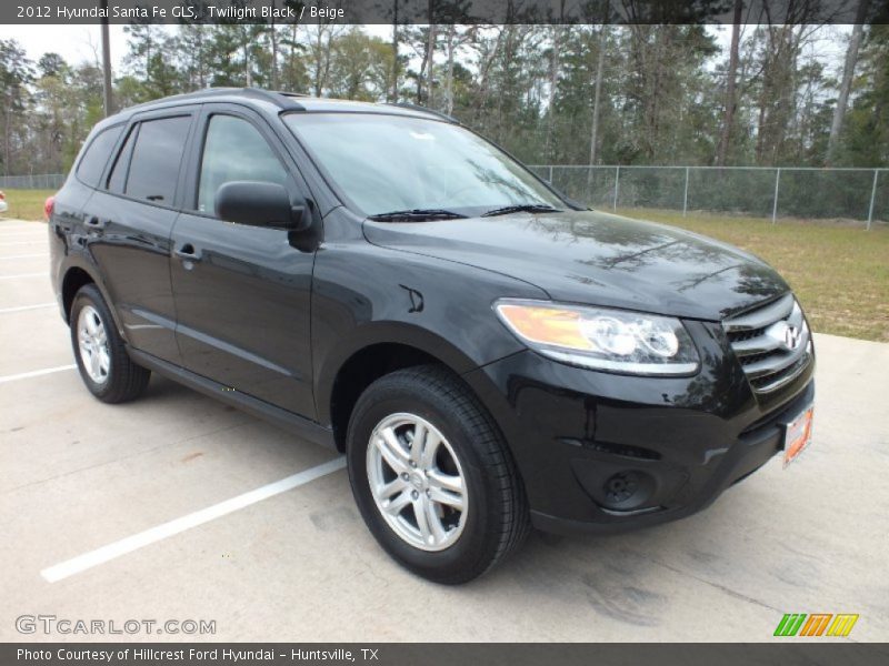 Twilight Black / Beige 2012 Hyundai Santa Fe GLS