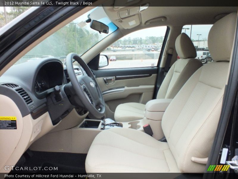 Twilight Black / Beige 2012 Hyundai Santa Fe GLS