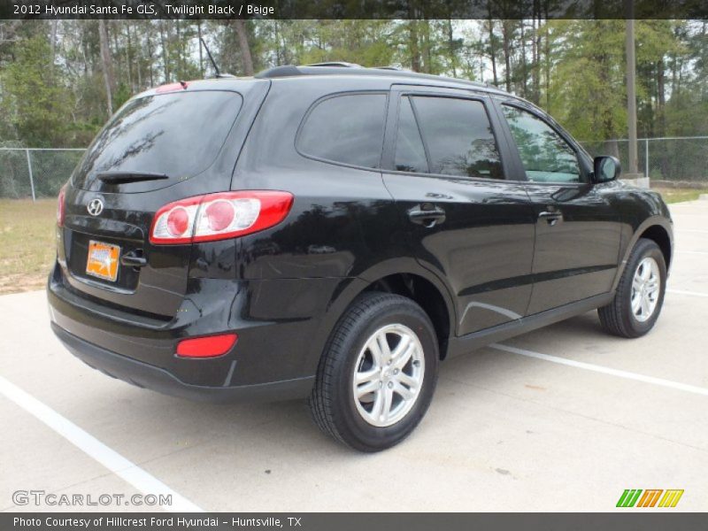 Twilight Black / Beige 2012 Hyundai Santa Fe GLS