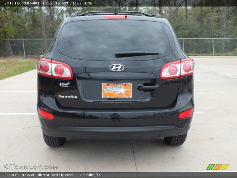 Twilight Black / Beige 2012 Hyundai Santa Fe GLS