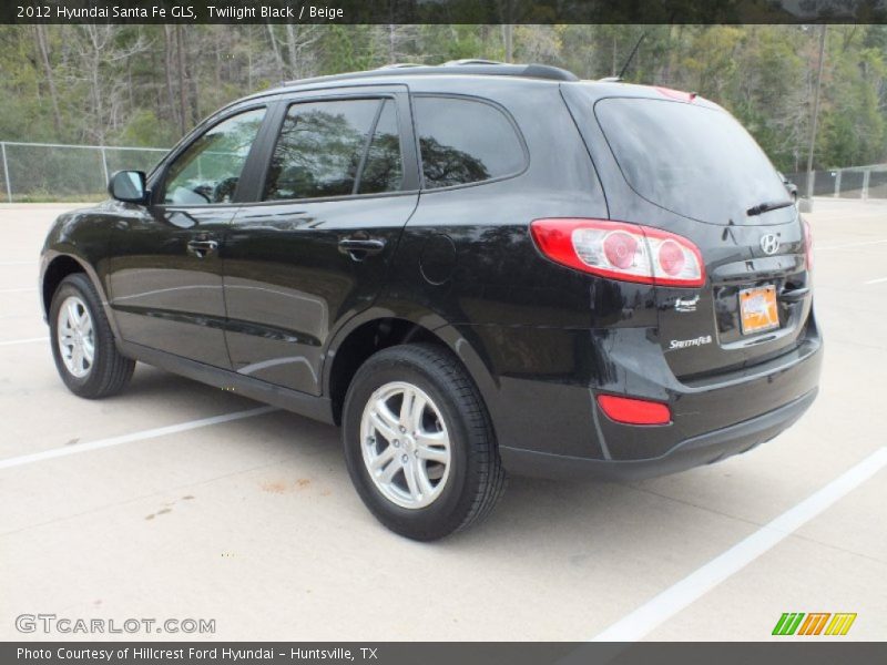 Twilight Black / Beige 2012 Hyundai Santa Fe GLS