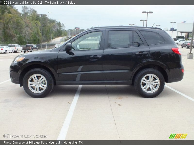 Twilight Black / Beige 2012 Hyundai Santa Fe GLS