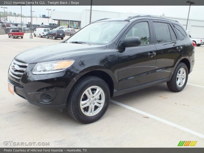 Twilight Black / Beige 2012 Hyundai Santa Fe GLS