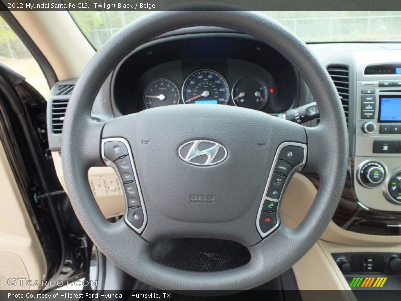 Twilight Black / Beige 2012 Hyundai Santa Fe GLS
