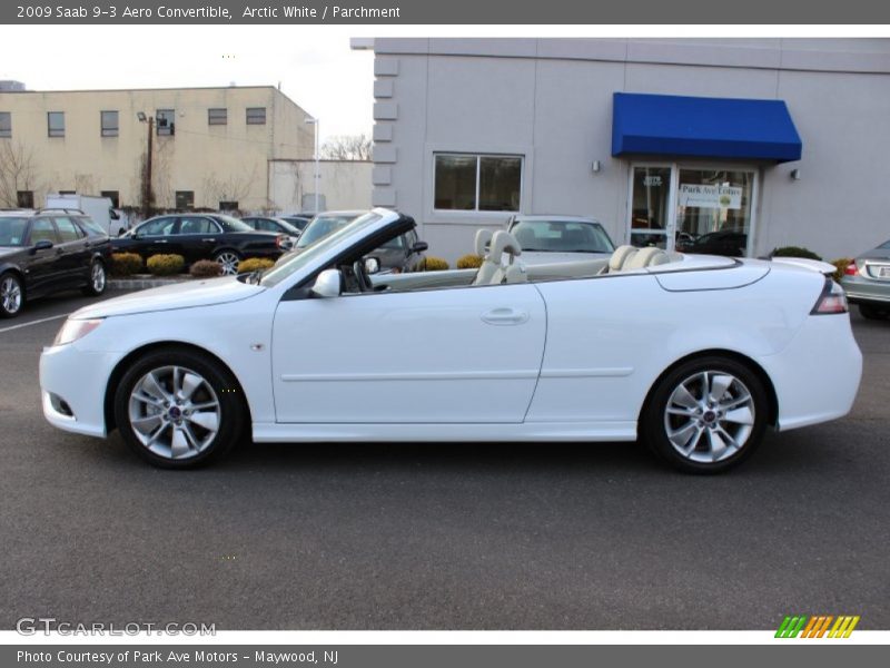 Arctic White / Parchment 2009 Saab 9-3 Aero Convertible