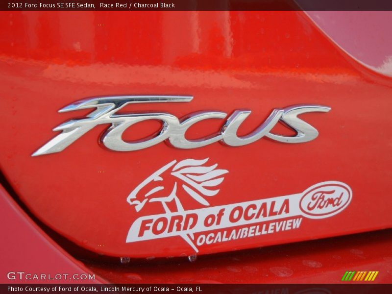 Race Red / Charcoal Black 2012 Ford Focus SE SFE Sedan