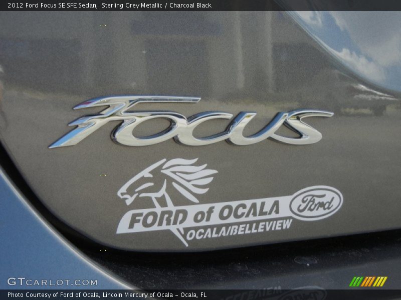 Sterling Grey Metallic / Charcoal Black 2012 Ford Focus SE SFE Sedan