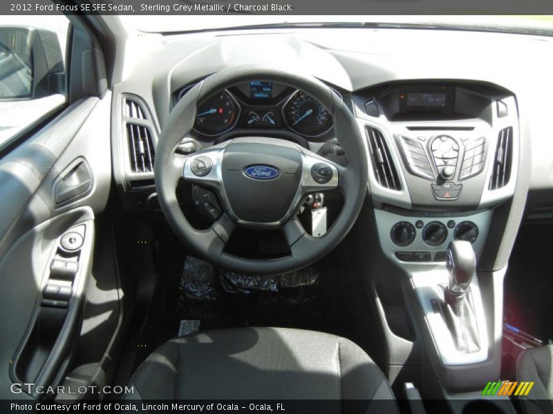 Sterling Grey Metallic / Charcoal Black 2012 Ford Focus SE SFE Sedan