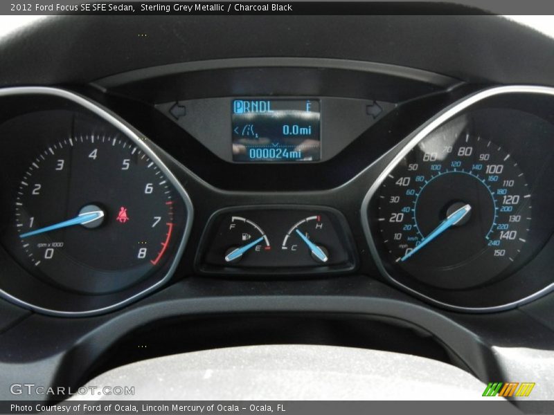 Sterling Grey Metallic / Charcoal Black 2012 Ford Focus SE SFE Sedan