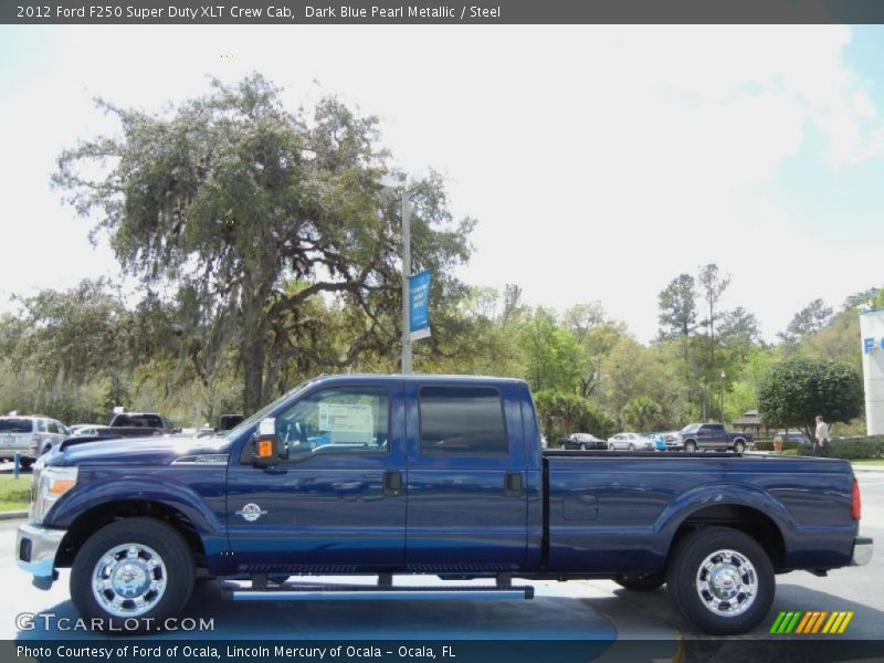 Dark Blue Pearl Metallic / Steel 2012 Ford F250 Super Duty XLT Crew Cab