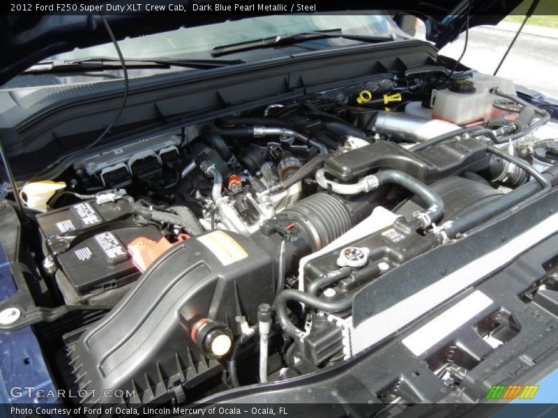 Dark Blue Pearl Metallic / Steel 2012 Ford F250 Super Duty XLT Crew Cab