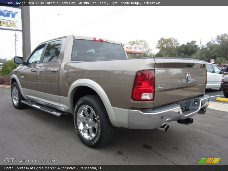 Austin Tan Pearl / Light Pebble Beige/Bark Brown 2009 Dodge Ram 1500 Laramie Crew Cab