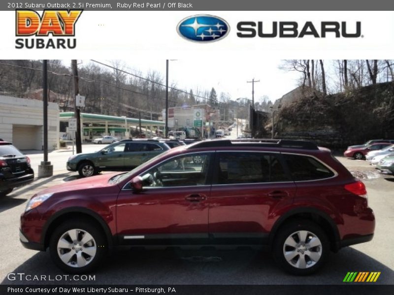 Ruby Red Pearl / Off Black 2012 Subaru Outback 2.5i Premium