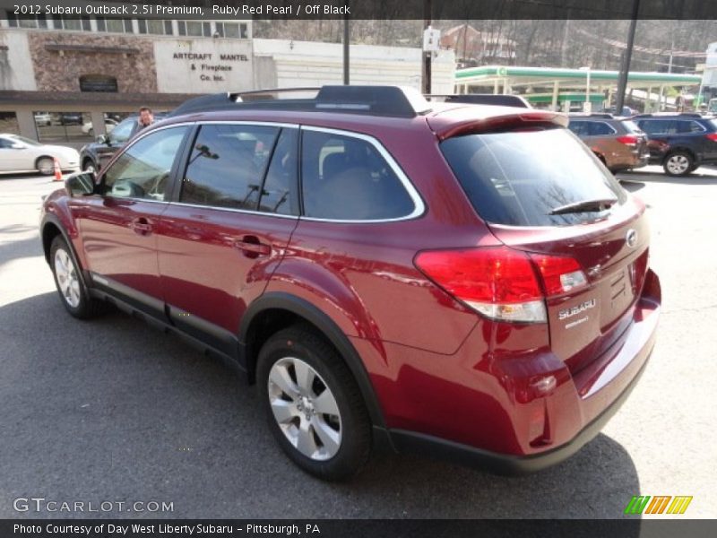 Ruby Red Pearl / Off Black 2012 Subaru Outback 2.5i Premium