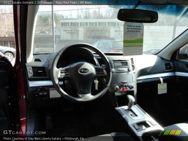 Ruby Red Pearl / Off Black 2012 Subaru Outback 2.5i Premium