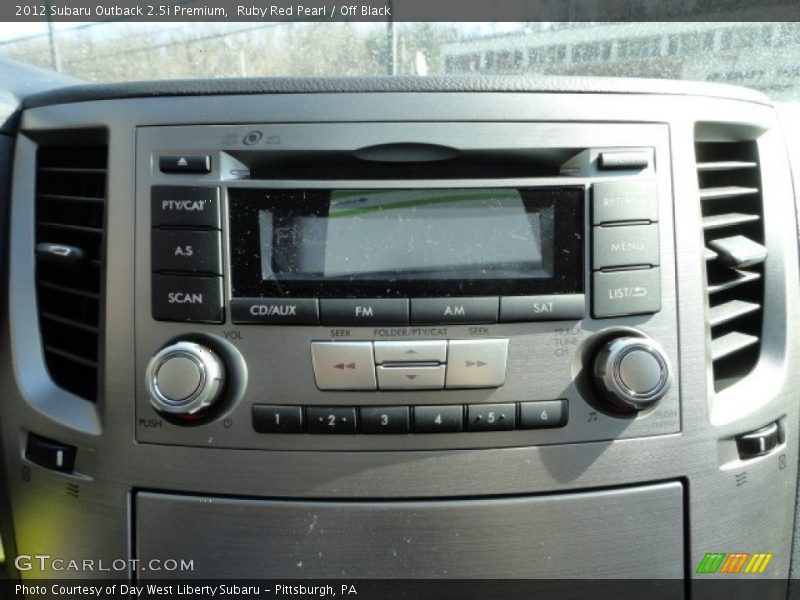 Ruby Red Pearl / Off Black 2012 Subaru Outback 2.5i Premium