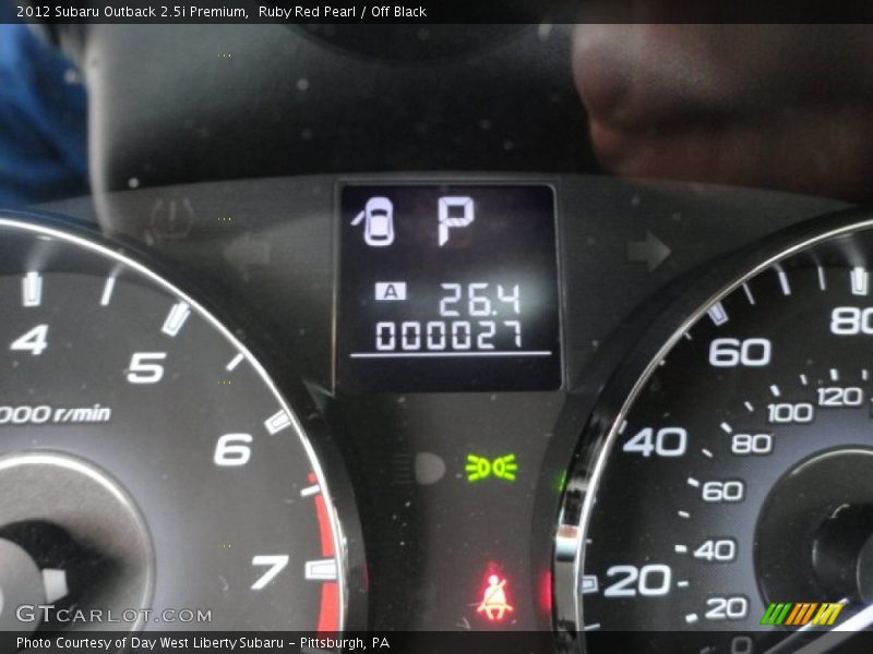Ruby Red Pearl / Off Black 2012 Subaru Outback 2.5i Premium