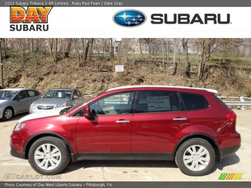 Ruby Red Pearl / Slate Gray 2012 Subaru Tribeca 3.6R Limited