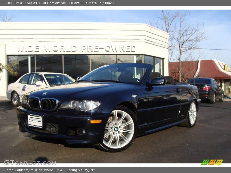 Orient Blue Metallic / Black 2006 BMW 3 Series 330i Convertible