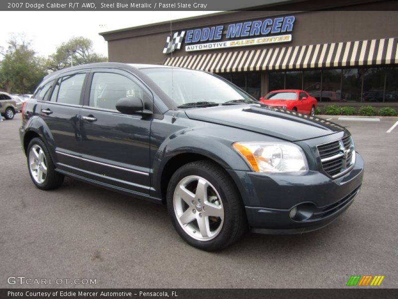 Steel Blue Metallic / Pastel Slate Gray 2007 Dodge Caliber R/T AWD