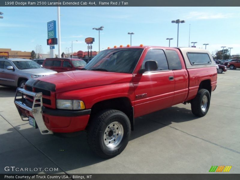 Flame Red / Tan 1998 Dodge Ram 2500 Laramie Extended Cab 4x4