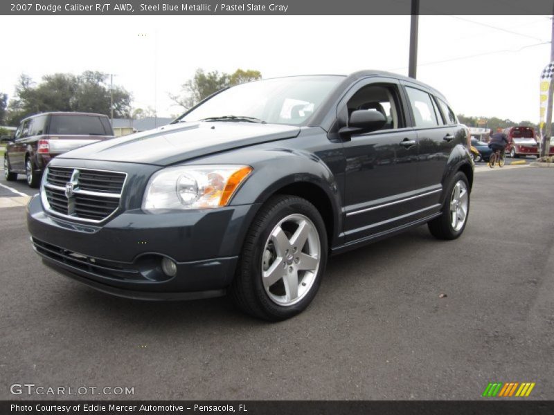 Steel Blue Metallic / Pastel Slate Gray 2007 Dodge Caliber R/T AWD