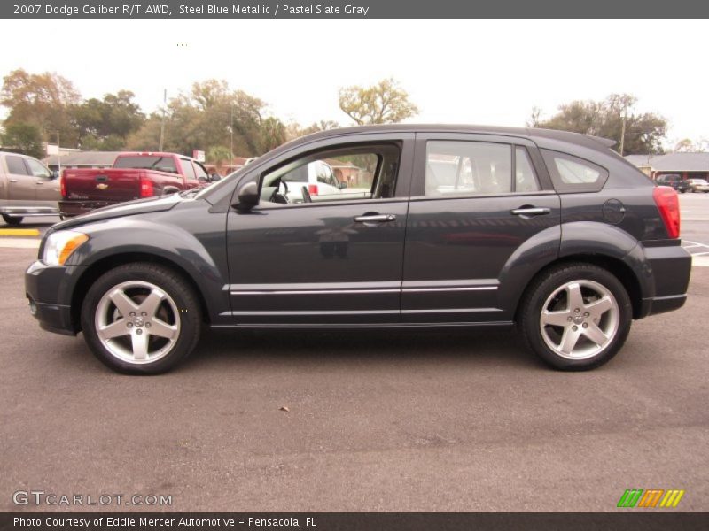 Steel Blue Metallic / Pastel Slate Gray 2007 Dodge Caliber R/T AWD
