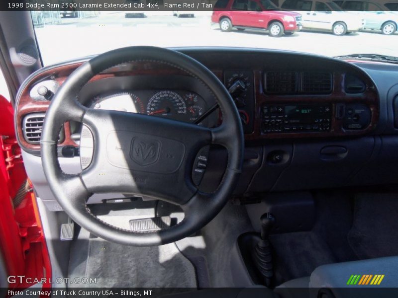 Flame Red / Tan 1998 Dodge Ram 2500 Laramie Extended Cab 4x4