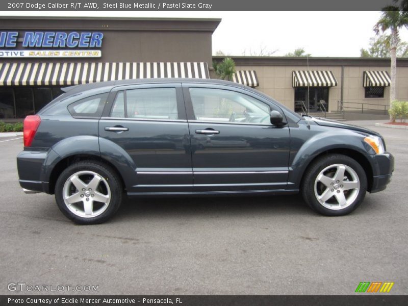 Steel Blue Metallic / Pastel Slate Gray 2007 Dodge Caliber R/T AWD