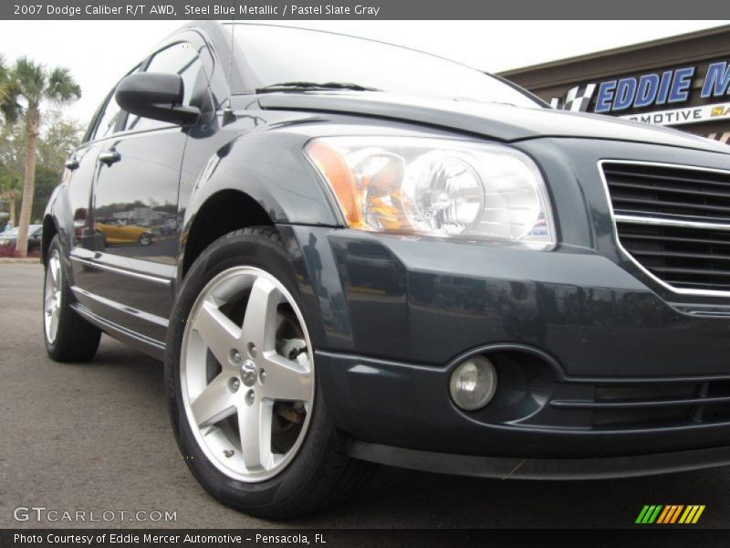 Steel Blue Metallic / Pastel Slate Gray 2007 Dodge Caliber R/T AWD