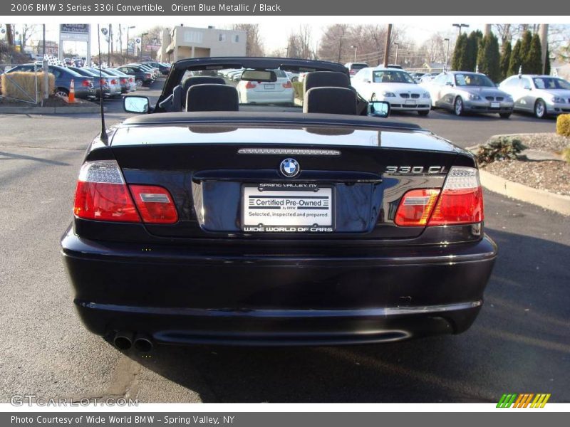 Orient Blue Metallic / Black 2006 BMW 3 Series 330i Convertible