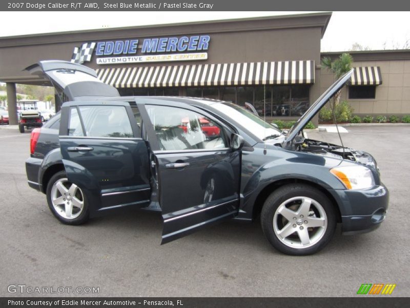 Steel Blue Metallic / Pastel Slate Gray 2007 Dodge Caliber R/T AWD