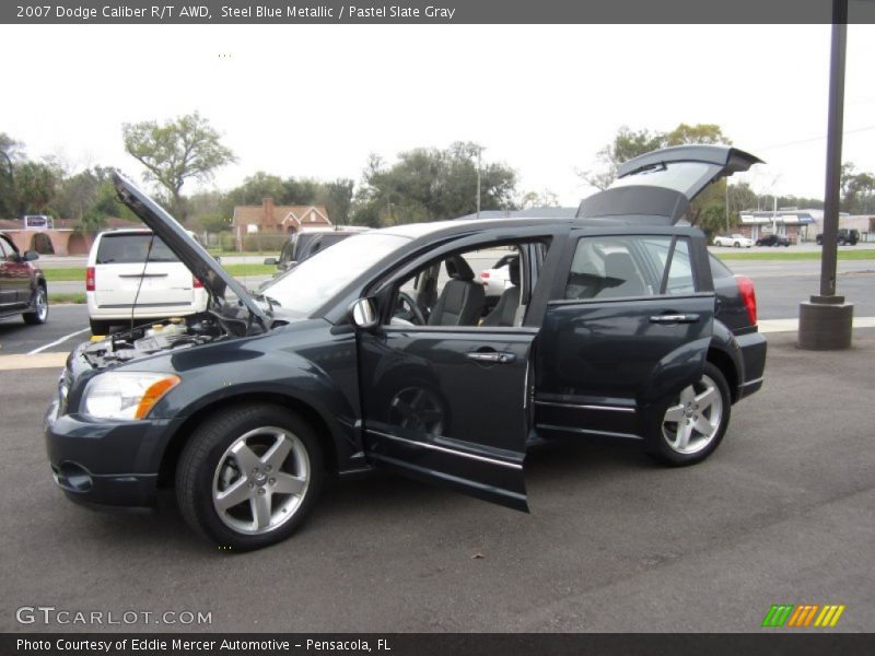 Steel Blue Metallic / Pastel Slate Gray 2007 Dodge Caliber R/T AWD