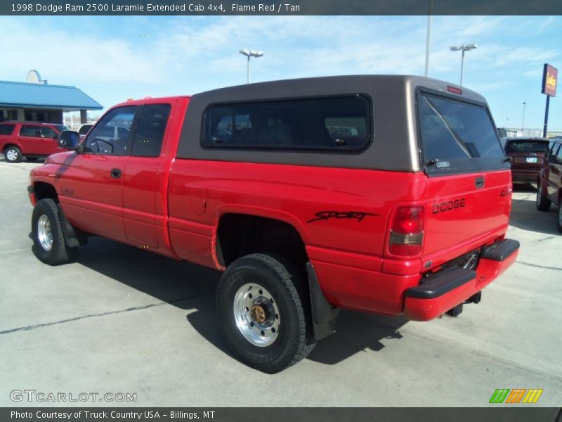 Flame Red / Tan 1998 Dodge Ram 2500 Laramie Extended Cab 4x4