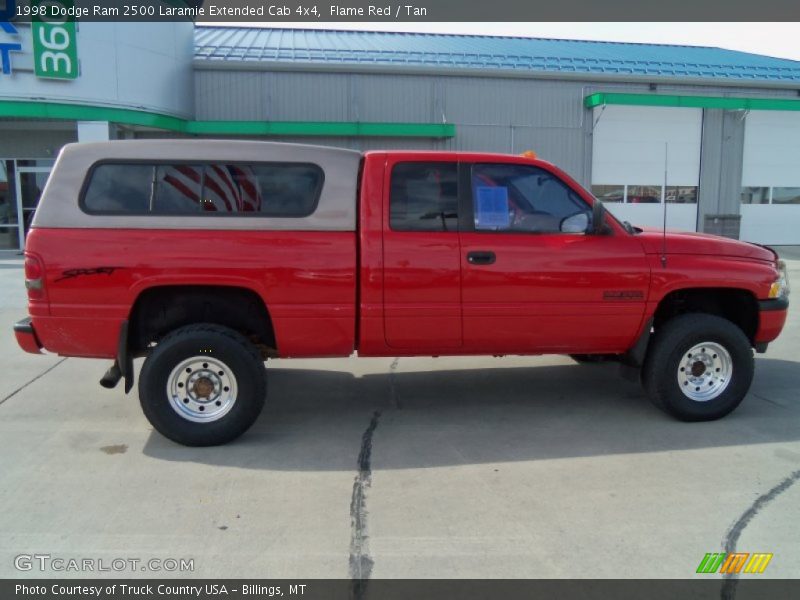 Flame Red / Tan 1998 Dodge Ram 2500 Laramie Extended Cab 4x4